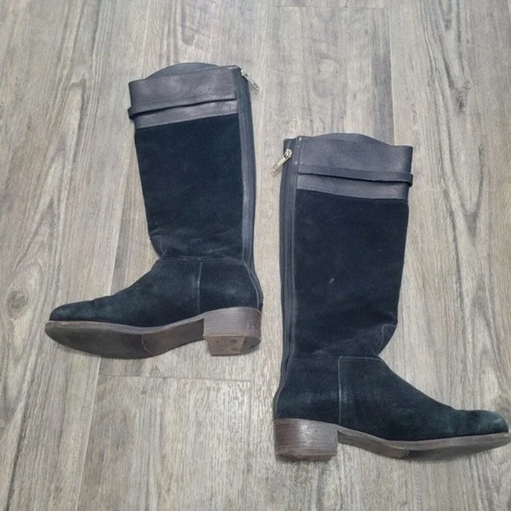 Tory Burch Jenna suede zip riding boots size 8